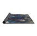 Thickness of Patterned Gunmetal Gray Novelty Rug, pat872