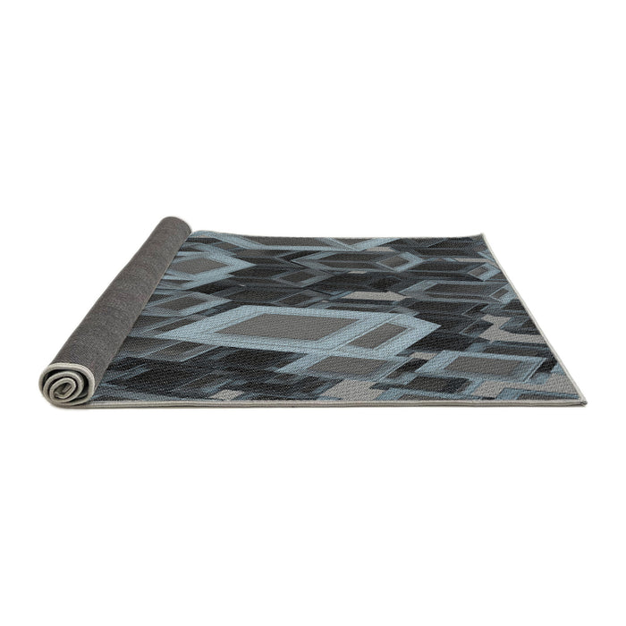 Thickness of Patterned Silver Gray Novelty Rug, pat874