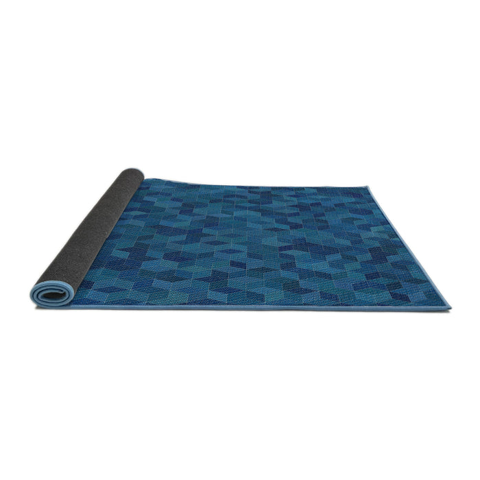 Thickness of Patterned Blue Novelty Rug, pat875