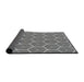 Thickness of Patterned Charcoal Black Novelty Rug, pat876