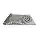 Thickness of Patterned Gray Novelty Rug, pat88