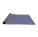 Thickness of Patterned Deep Purple Novelty Rug, pat889