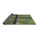 Thickness of Patterned Army Green Novelty Rug, pat892