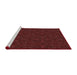 Serging Thickness of Machine Washable Transitional Fire Brick Red Rug, wshpat894