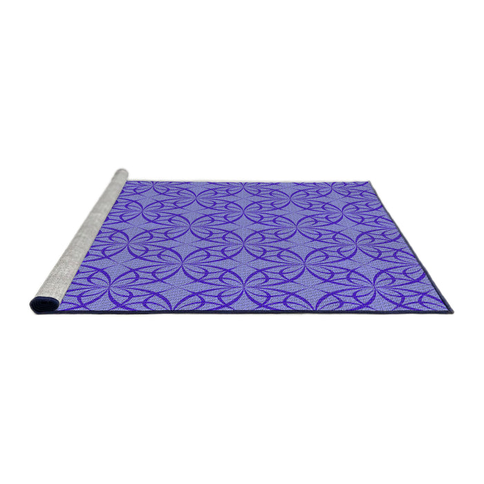 Serging Thickness of Machine Washable Transitional Purple Mimosa Purple Rug, wshpat896