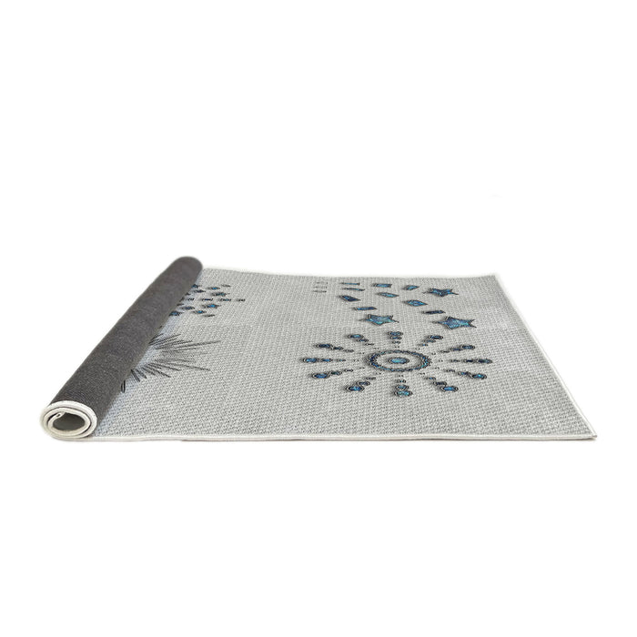 Thickness of Patterned Off-White Novelty Rug, pat901