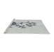 Serging Thickness of Machine Washable Transitional White Smoke Rug, wshpat909