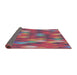 Thickness of Patterned Bright Maroon Red Novelty Rug, pat91