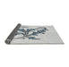 Thickness of Patterned Silver Gray Novelty Rug, pat910