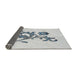 Thickness of Patterned Silver Gray Novelty Rug, pat911