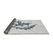 Thickness of Patterned Silver Gray Novelty Rug, pat914