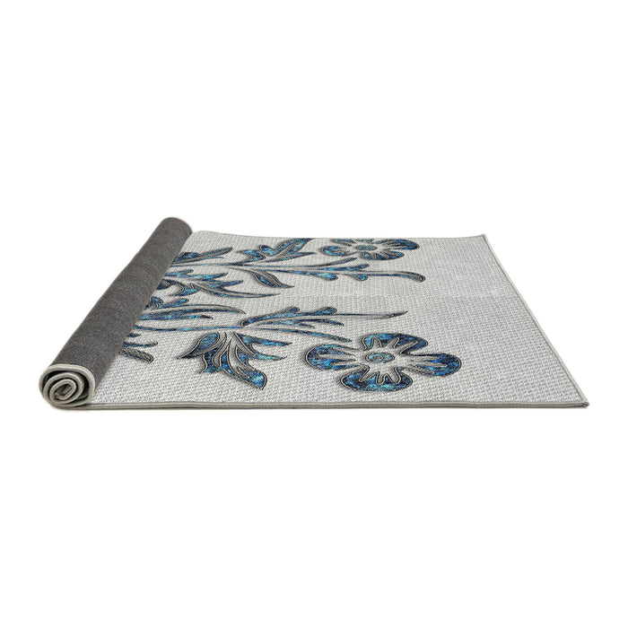 Thickness of Patterned Off-White Novelty Rug, pat916