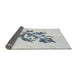 Thickness of Patterned Silver Gray Novelty Rug, pat919