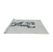 Serging Thickness of Machine Washable Transitional White Smoke Rug, wshpat923