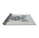 Thickness of Patterned Silver Gray Novelty Rug, pat924