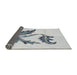 Thickness of Patterned Silver Gray Novelty Rug, pat925