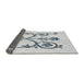 Thickness of Patterned Silver Gray Novelty Rug, pat932