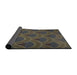 Thickness of Patterned Khaki Green Novelty Rug, pat934