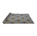 Thickness of Patterned Dark Gray Novelty Rug, pat935