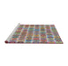 Serging Thickness of Machine Washable Transitional Rosy-Finch Purple Rug, wshpat943
