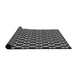 Thickness of Patterned Black Novelty Rug, pat956