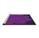 Serging Thickness of Machine Washable Transitional Purple Violet Purple Rug, wshpat971