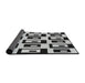 Thickness of Patterned Charcoal Black Novelty Rug, pat976