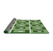 Thickness of Patterned Shamrock Green Novelty Rug, pat979