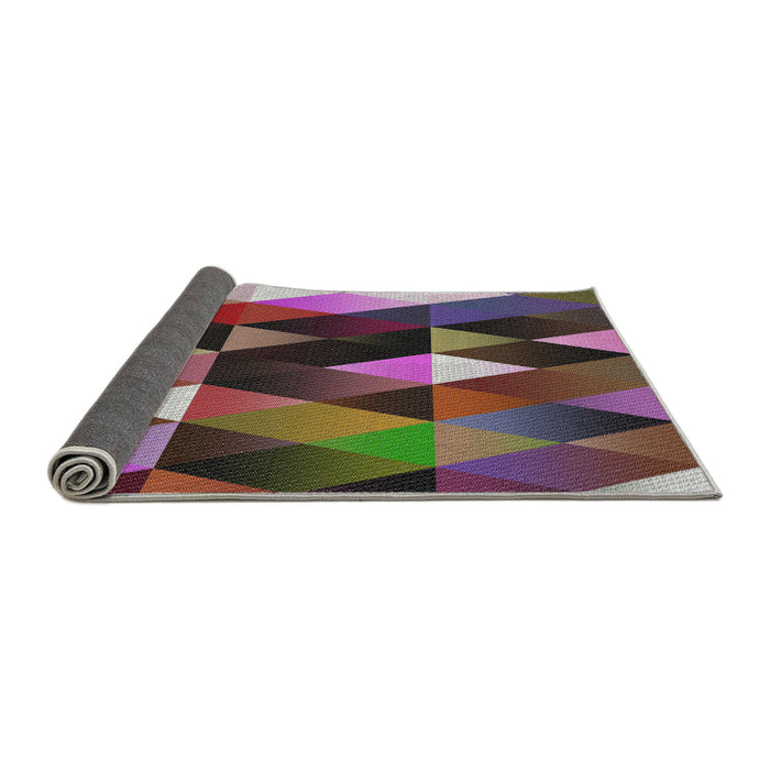 Thickness of Patterned Purple Lily Purple Novelty Rug, pat98