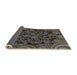 Thickness of Patterned Charcoal Black Novelty Rug, pat988