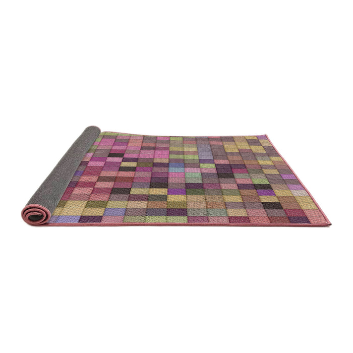 Thickness of Patterned Dark Raspberry Purple Modern Rug, pat99
