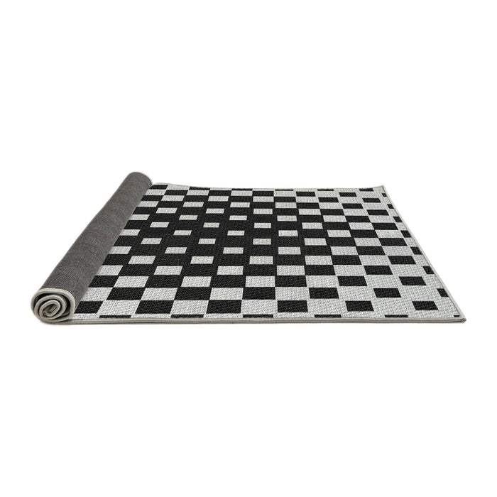 Thickness of Patterned Light Gray Novelty Rug, pat991
