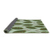 Thickness of Patterned Army Green Novelty Rug, pat993