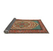 Sideview of Traditional Saffron Red Persian Rug, tr1