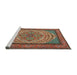 Sideview of Machine Washable Traditional Saffron Red Rug, wshtr1