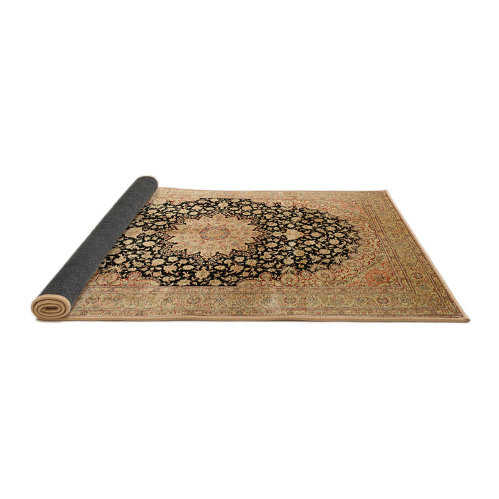 Sideview of Traditional Saddle Brown Medallion Rug, tr10