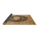 Sideview of Traditional Saddle Brown Medallion Rug, tr10