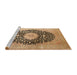 Sideview of Machine Washable Traditional Saddle Brown Rug, wshtr10