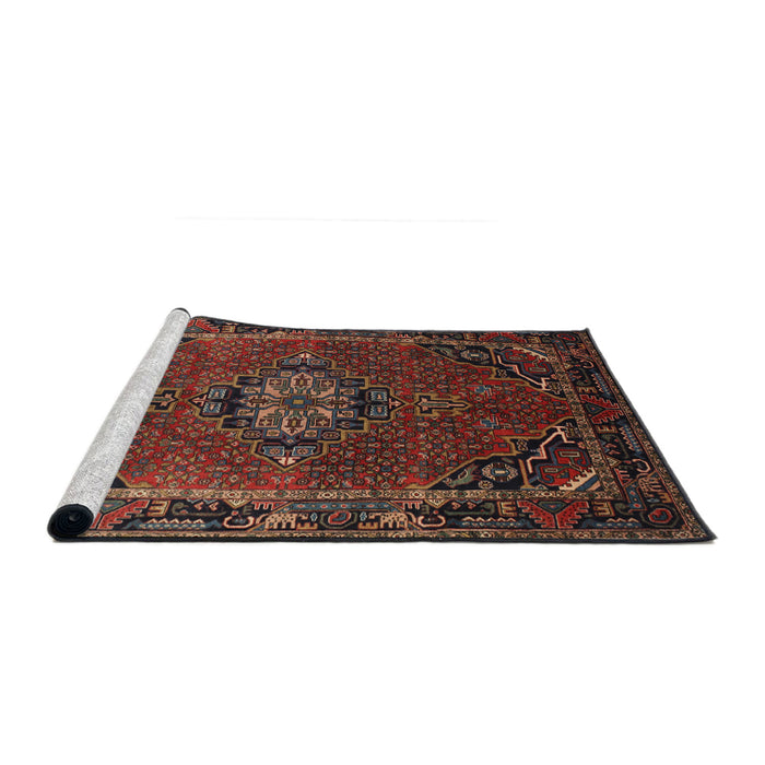Sideview of Machine Washable Traditional Sienna Brown Rug, wshtr100