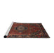 Sideview of Machine Washable Traditional Sienna Brown Rug, wshtr100