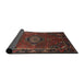 Sideview of Traditional Sienna Brown Medallion Rug, tr100