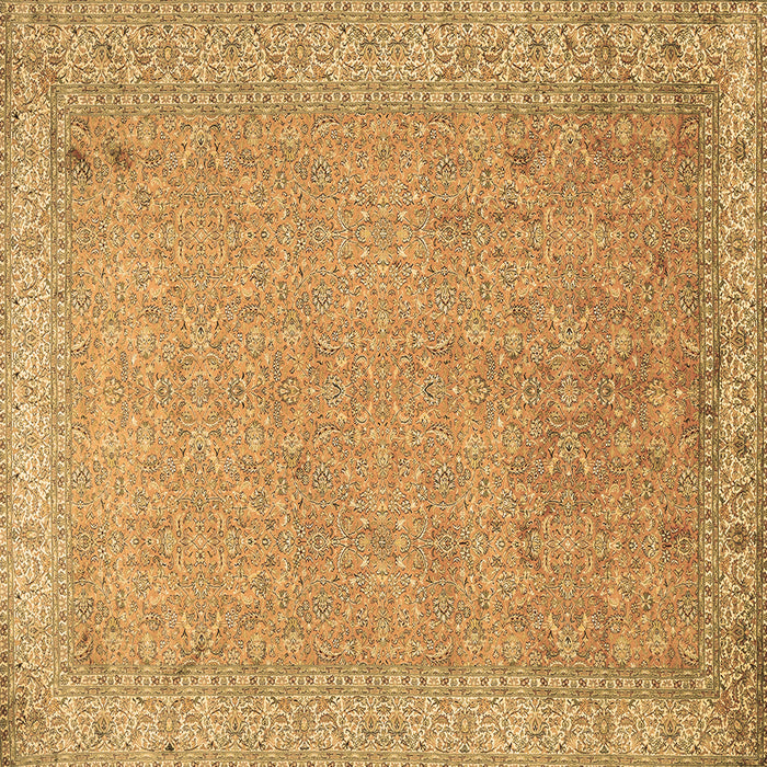 Square Machine Washable Persian Brown Traditional Rug, wshtr1000brn