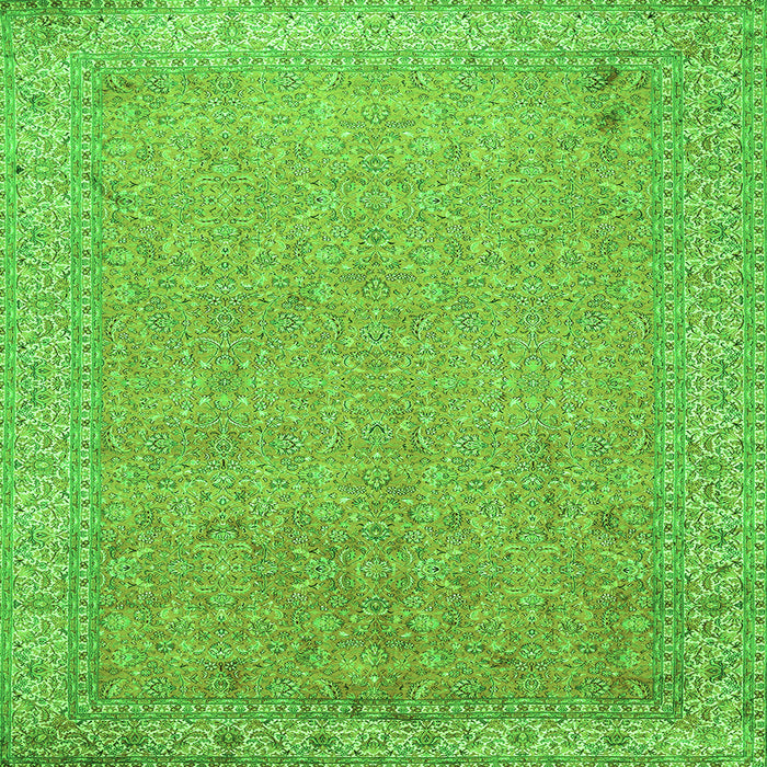 Serging Thickness of Persian Green Traditional Rug, tr1000grn