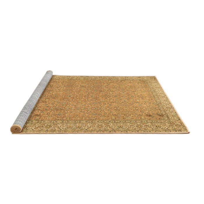 Sideview of Machine Washable Persian Brown Traditional Rug, wshtr1000brn
