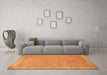 Machine Washable Persian Orange Traditional Area Rugs in a Living Room, wshtr1000org