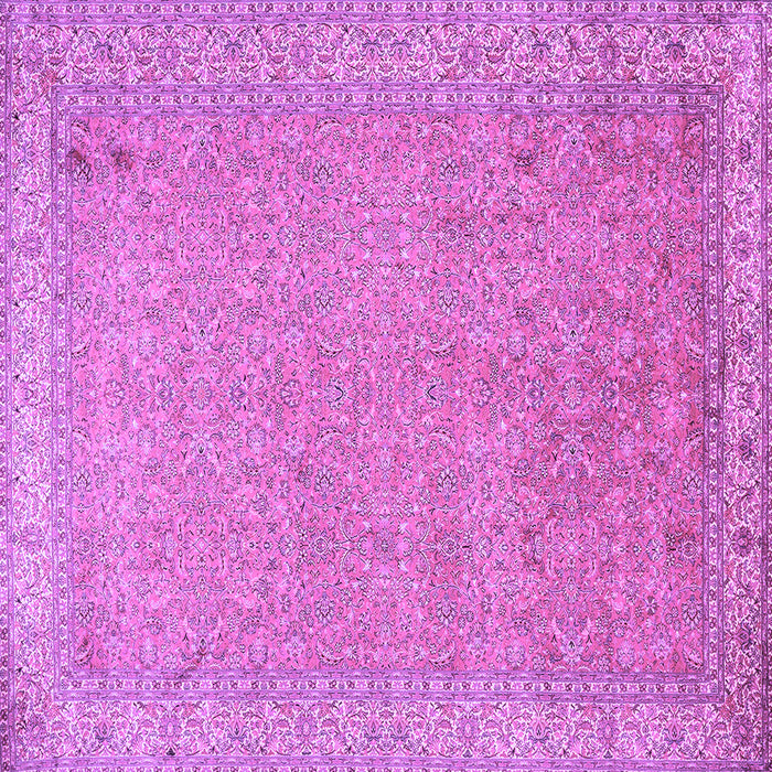 Square Machine Washable Persian Purple Traditional Area Rugs, wshtr1000pur