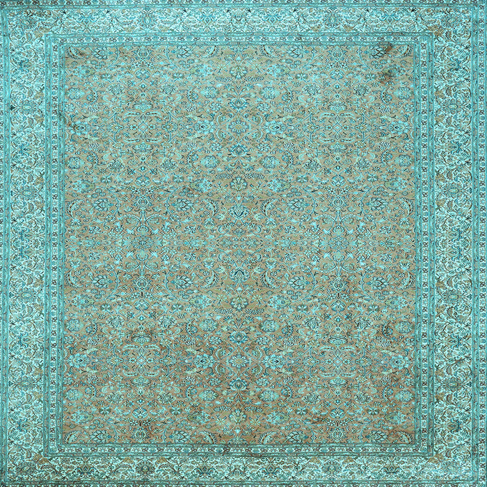 Square Persian Light Blue Traditional Rug, tr1000lblu