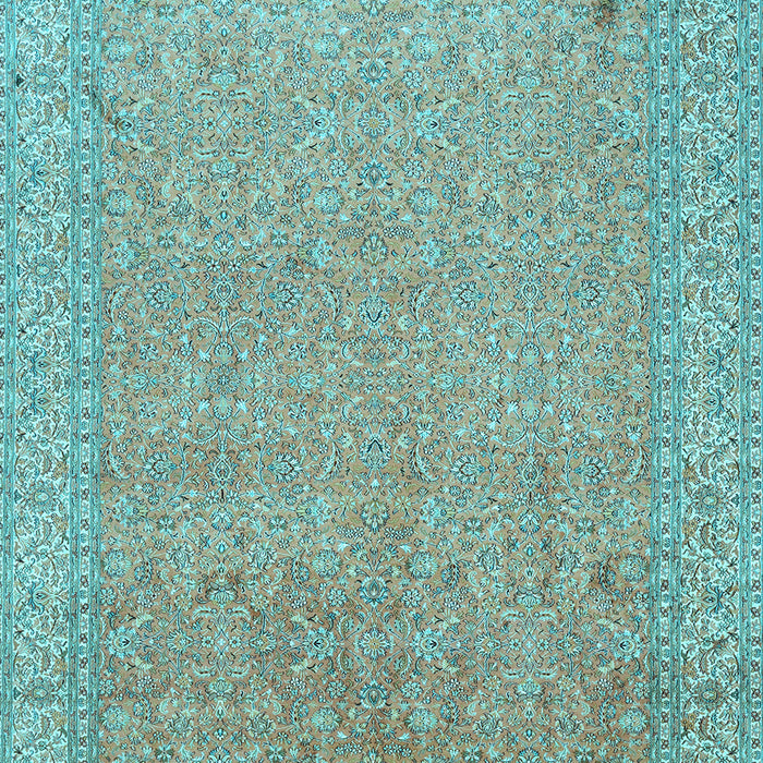 Machine Washable Persian Light Blue Traditional Rug, wshtr1000lblu