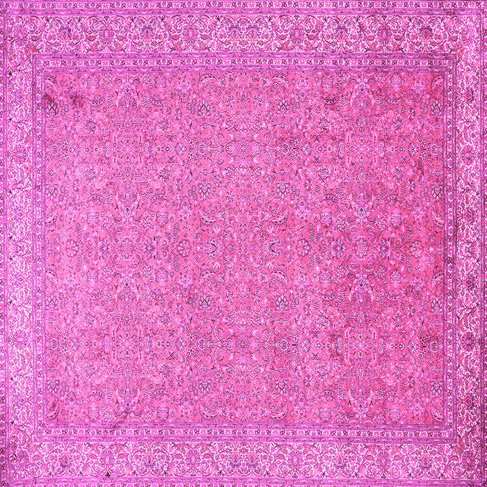 Square Machine Washable Persian Pink Traditional Rug, wshtr1000pnk
