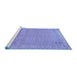 Sideview of Machine Washable Persian Blue Traditional Rug, wshtr1000blu